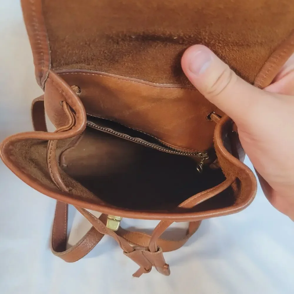 90's Old Coach Backpack Shoulder Bag 9960 Leather Brown 25x20x11cm pre-owned